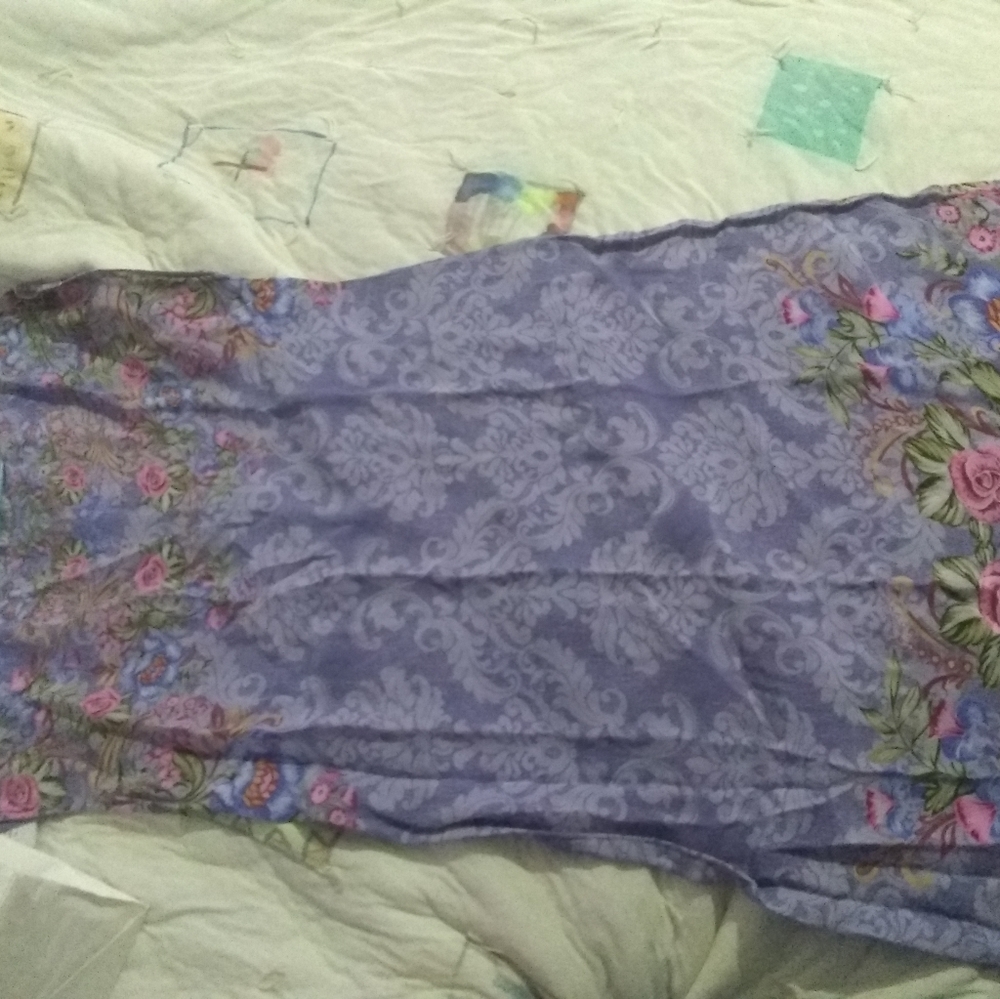 Purple floral dress
